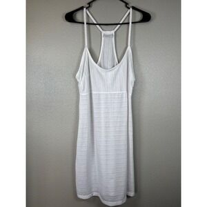 Speedo White Heathered Racerback Tank‎ Dress Cover Up Women's Large